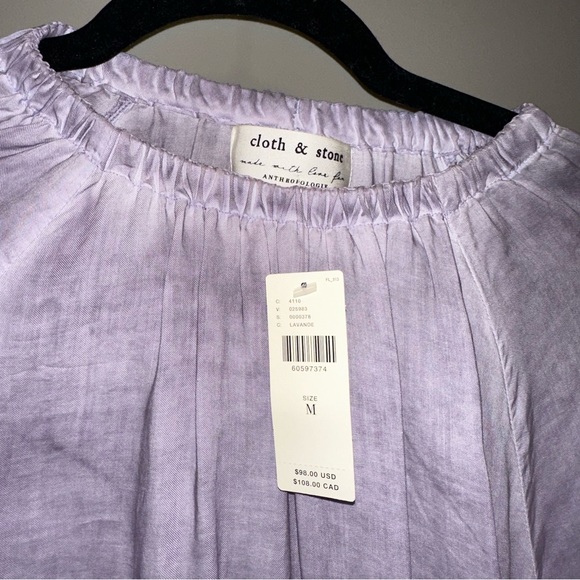 Anthropologie Cloth & Stone Violet Blouse - Picture 5 of 5